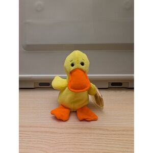 Vintage Ty Beanie Baby Quackers the Duck Plush Toys Bird Cute Kids Collectibles